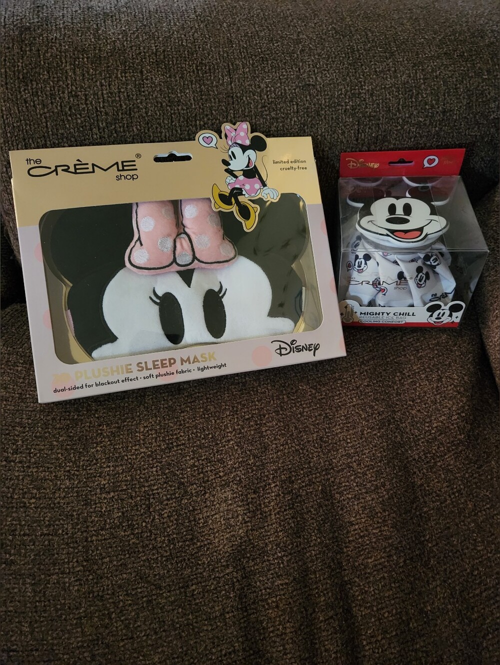 Creme Shop Disney Colab MICKEY + MINNIE MOUSE Reusable Ice Pack Plush Sleep Mask